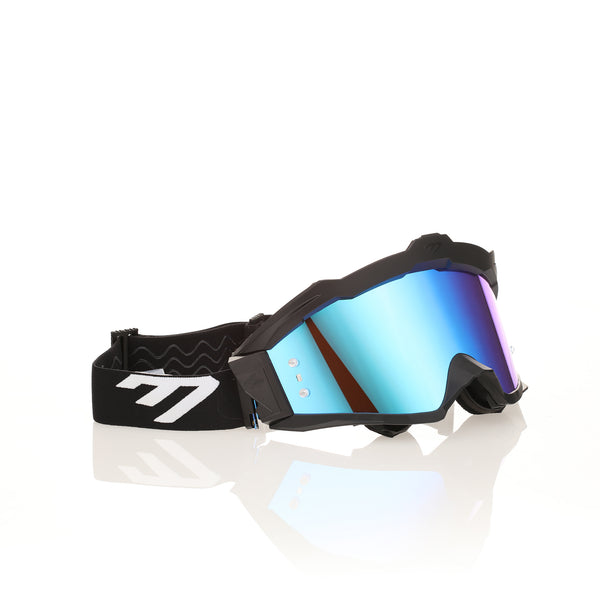 Max R Goggle – Black/Black, Blue Lens – 6D Helmets