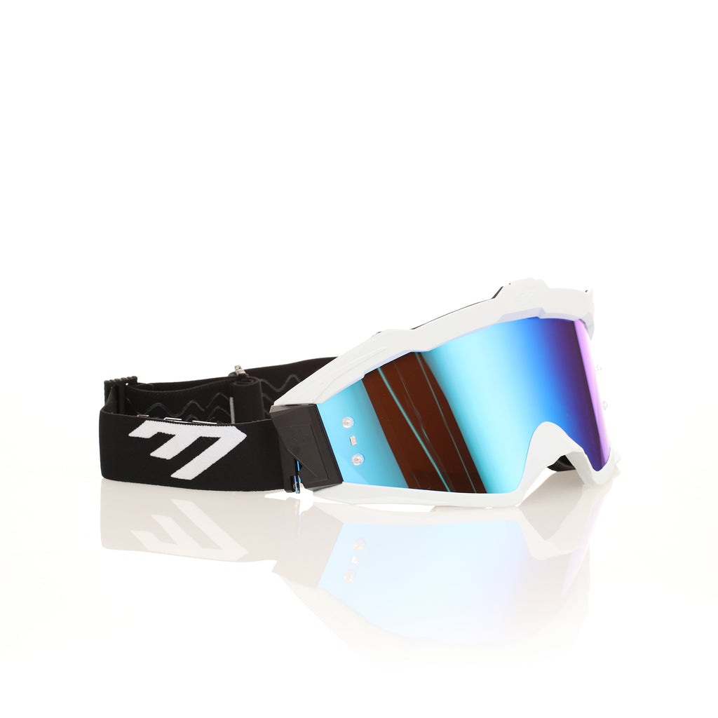 Max R Goggle – White/Black, Blue Lens – 6D Helmets